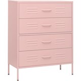  Ladičar ružičasti 80 x 35 x 101,5 cm čelični | shoptok.hr