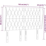  Uzglavlje s ušima tamnozeleno 163x23x118/128 cm baršunasto | shoptok.hr