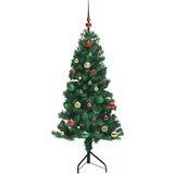 vidaXL Kotično umetno božično drevo Zelena 150 cm PVC in kovina | Shoptok.si