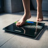  Digitalna steklena osebna tehtnica do 150kg LCD narava Slike