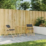  3-dijelni sklopivi bistro set s tamnosivim jastucima bambus | Eponuda.com