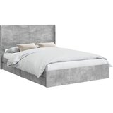  Krevetna konstrukcija s pohranom i uzglavljem Betonska siva 150 x 200 cm | Shoptok.si