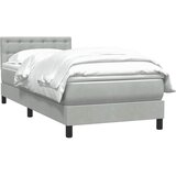 Box Spring krevet s madracem svijetlo sivi 80x220 cm samt | shoptok.hr