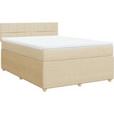  Krevet s oprugama i madracem krem 160x200 cm od tkanine | shoptok.hr