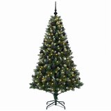  Umjetno božićno drvce s kuglicama 210 cm 300 LED lampica - 210 cm s LED-ima i crnim lopticama | shoptok.hr