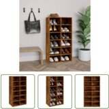 The Living Store Stojalo za čevlje dimljen hrast 54x34x100,5 cm inženirski les - Regal Za Čevlje, (21744583) | Shoptok.si
