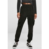UC Ladies Women's Velvet Rib Cargo Sweat High Waisted Trousers - Black | Shoptok.si