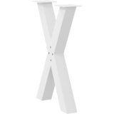  Noge za blagovaonski stol u obliku slova X, 2 kom, bijele, 60 x (72-73) cm, čelik | Eponuda.com