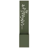 vidaXL Privatnost u vrtu Cvjetni Maslinovo zelena 32 x 140 cm | shoptok.hr