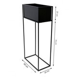  Stojan za cveće 90x44 cm crni | Eponuda.com