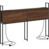  Headboard za shranjevanje z postajo za polnjenje Rjavi hrast, (5000142141) | Shoptok.si