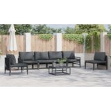 vidaXL Sjedeća garnitura za vrt 7 pcs Antracitno siva Čelik | shoptok.hr