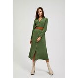 Marisse Khaki Midi Dress With Wide Belt | Eponuda.ba