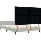  s opruga kutije Svjetlosiva 160 x 200 cm Baršun | shoptok.hr