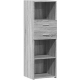 Maison Chic Visoka omara - Komoda - Predalnik siva sonoma 40x42,5x124 cm inženirski les, (21719323) Cene