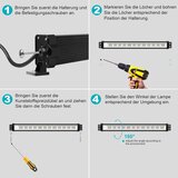 LINKE 2x 44 cm RGB LED stenska svetilka z daljincem - 42 W | Shoptok.si