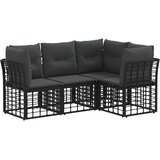  Set vanjskih sofa Crna Poliester | shoptok.hr