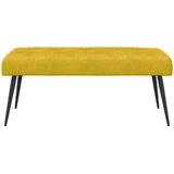  Klupa s gumbastim tkanjem Žuta 110 x 40 x 46 cm Baršun | Eponuda.com