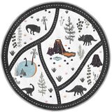 Mila Home Črna/bela pralna otroška igralna preproga ø120 cm Dino Park – Cene