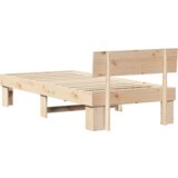 vidaXL Konstrukcija postelje Rjava 90 x 190 cm Masivno borovo les | Shoptok.si