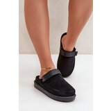 PG2 Warm Ladies Slippers On Platform Black Neliel Cene