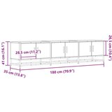 TV ormarić boja dimljenog hrasta 180x35x41 cm konstruirano drvo | shoptok.hr
