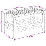  Vrtna klupa 80 x 38 x 40 cm Bambus Prirodna Pravokutni | Eponuda.ba