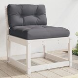  The Living Store Vrtni kavč z blazinami bela trdna borovina - Vrtni Kavč, (21480833) | Shoptok.si