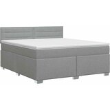 Boxspring krevet s madracem Svjetlosiva 140 x 200 cm Tkanina | shoptok.hr