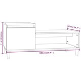 Stolić za kavu crni 100 x 50 x 45 cm od konstruiranog drva | shoptok.hr