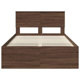  Konstrukcija postelje z vzglavjem Rjav hrast 120 x 190 cm, (5000103218) | Shoptok.si