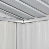 vidaXL Vrtna skladiščna lopa rjava 204x132x186 cm jeklena | Shoptok.si