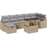  8-dijelni vrtni kauč set s jastučićima bež poli ratan | shoptok.hr
