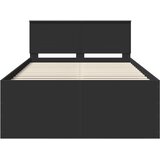  Krevetna konstrukcija Crna 135 x 190 cm Konstruirano drvo | shoptok.hr