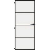  vrata tanka crna 83 x 201,5 cm kaljeno staklo i aluminij | shoptok.hr