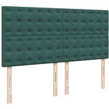  Otomanski posteljni okvir z vzmetnicami zelen 200x200cm žamet, (22053480) | Shoptok.si