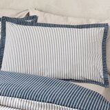 Catherine Lansfield Bela/modra posteljnina za zakonsko posteljo 200x200 cm Oxford Pinstripe – | Shoptok.si