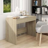 vidaXL Pisalna miza sonoma hrast 101x50x76,5 cm iverna plošča | Shoptok.si