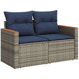  Vrtna garnitura - 7-dijelni set vrtnih sofa sivi od poliratana - Siva sa spremištem 5 | shoptok.hr