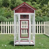 vidaXL Kućica za ptice boja kave 91 5x53x170 cm od masivne borovine | shoptok.hr