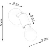  Zidna lampa FORNES 1 crna | shoptok.hr
