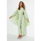 Trendyol Light Green Tasseled Cape-Jumpsuit Evening Dress Suit | Eponuda.ba