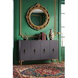 Hanah home komoda Ayshe 120, 120 cm, antracit / zlatna | Eponuda.com