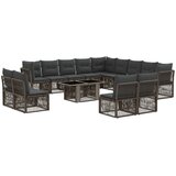  Sjedeća garnitura za vrt 14 kom. Crna poliratan 100 x 55 x 73 cm | shoptok.hr