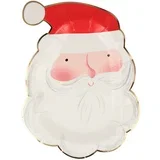 papirnati tanjuri die cut jolly santa (8 komada)