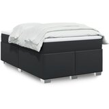 vidaXL Box spring postelja z vzmetnico črna 120x200 cm umetno usnje Cene