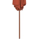 vidaXL Zunanji senčnik z lesenim drogom 270 cm terakota | Shoptok.si