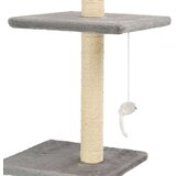 vidaXL Mačje drevo s praskalniki iz sisala 260 cm sive barve | Shoptok.si