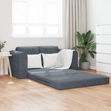vidaXL floor sofa bed 2-v-1 temno siva 148x71x83 cm velvet Cene