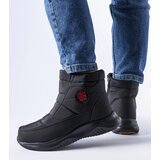 Gemre Black short insulated snow boots Chesnut | ePonuda.com